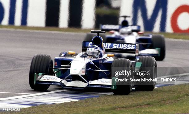 Kimi Raikkonen takes a corner during the British Grand Prix