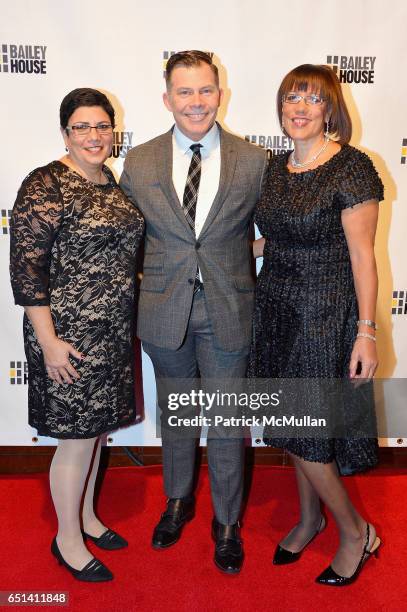 Denise Arzola, Eric Douglas and Jeanette Ruffins attend the Bailey House Gala & Auction 2017 at Pier Sixty at Chelsea Piers on March 9, 2017 in New...