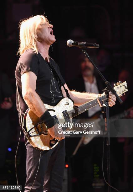 Joe Walsh performs on stage during "Love Rocks NYC! A Change is Gonna Come: Celebrating Songs of Peace, Love and Hope" A Benefit Concert for God's...