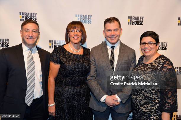 Matt Farber, Jeanette Ruffins, Eric Douglas and Denise Arzola attend the Bailey House Gala & Auction 2017 at Pier Sixty at Chelsea Piers on March 9,...