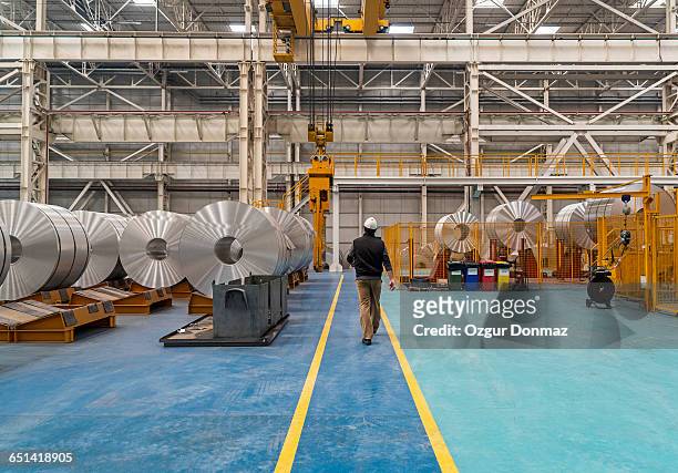aluminium processing plant - metal industry stockfoto's en -beelden
