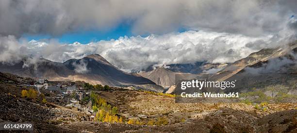 nepal, annapurna, muktinath, panoramic view - ムクティナート ストックフォトと画像