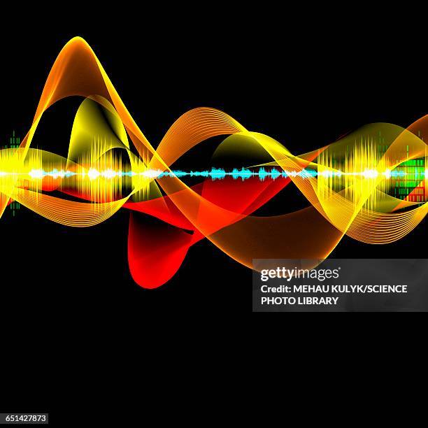 abstract sound waves - schallwelle stock-grafiken, -clipart, -cartoons und -symbole