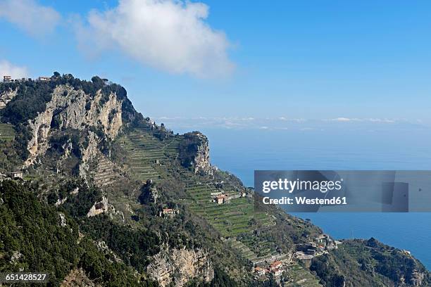 italy, campania, view from sentiero degli dei, coast of amalfi - sentiero fotografías e imágenes de stock