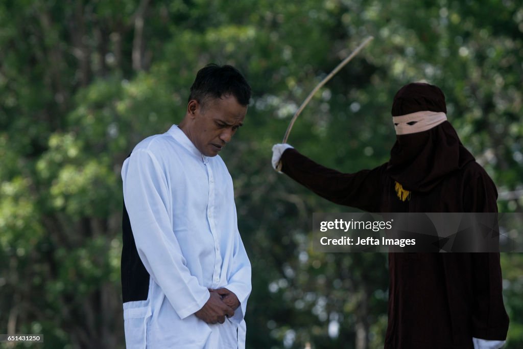 Sharia Law Punishments Given In Banda Aceh, Indonesia