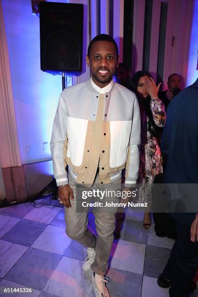 Fabolous and Emily Bustamante attends Icon Talks Salutes Fabolous at Brooklyn Borough Hall on March 9, 2017 in New York City.