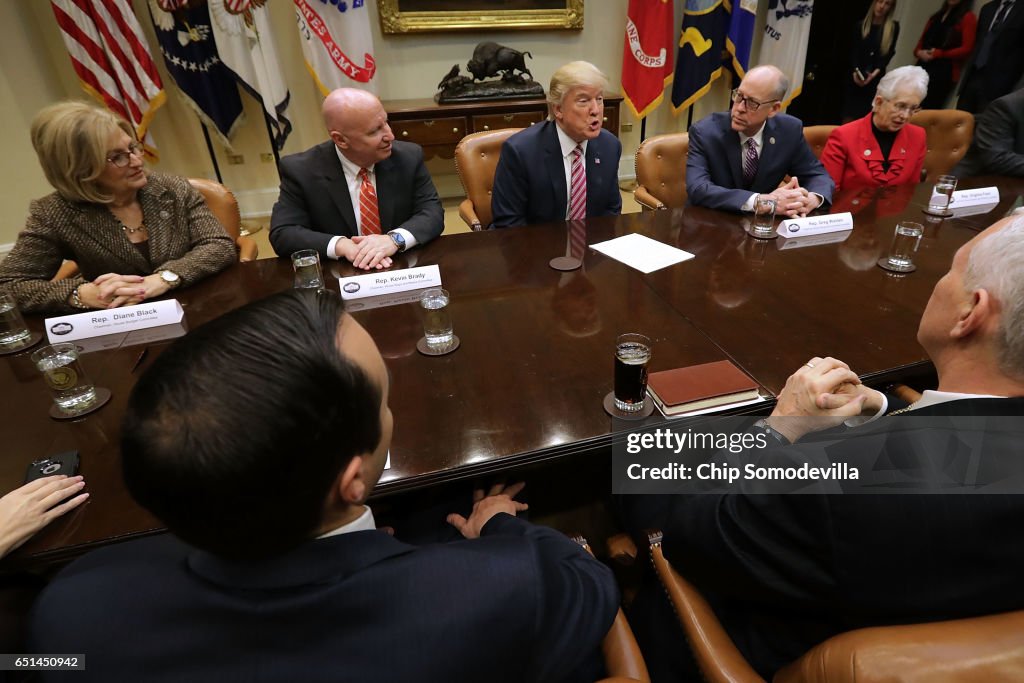 President Trump Discusses Healthcare Plan With Key House Committee Chairmen