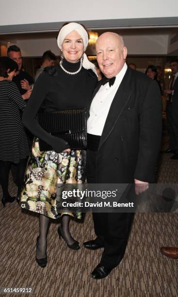 Emma Joy Kitchener and Lord Julian Fellowes attend the launch of Patti Boulaye's autobiography "The Faith Of A Child" at The Athenaeum on March 10,...