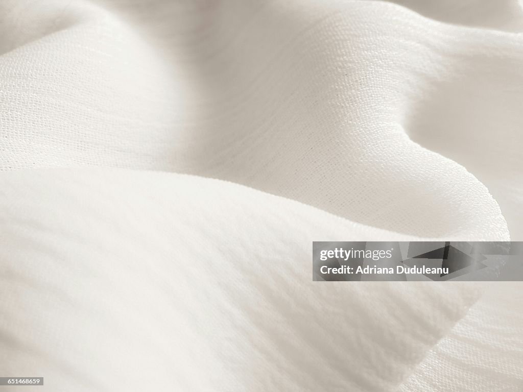 Full Frame Shot Of White Fabric