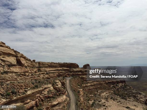 high angle view of moki dugway - moki stock pictures, royalty-free photos & images