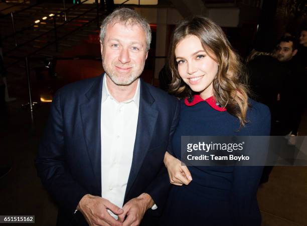 Roman Abramovich and Dasha Zhukova attend the Preview of the Spring Exhibition Season at Garage Museum of Contemporary Art on March 9, 2017 in...