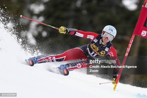 Marie-michele Gagnon of Canada competes during the Audi FIS Alpine Ski World Cup Women's Giant Slalom on March 10, 2017 in Squaw Valley, California