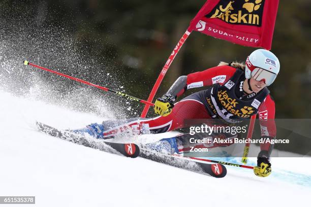 Marie-michele Gagnon of Canada competes during the Audi FIS Alpine Ski World Cup Women's Giant Slalom on March 10, 2017 in Squaw Valley, California