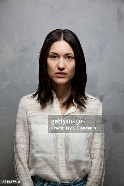 Actress Julia Jones, from the film Wind River, is photographed at the 2017 Sundance Film Festival for Los Angeles Times on January 22, 2017 in Park...