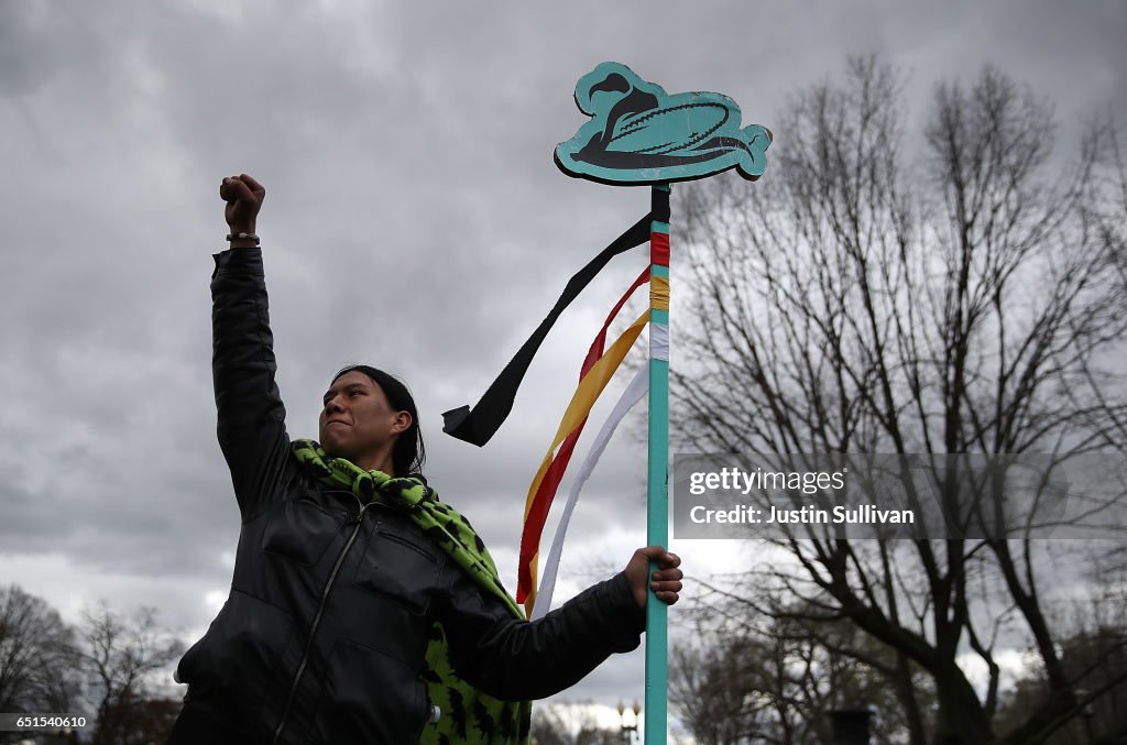 Standing Rock Sioux Tribe Rallies In Washington DC For Tribal Rights
