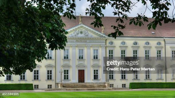 schloss bellevue, berlin - old castle entrance stock pictures, royalty-free photos & images