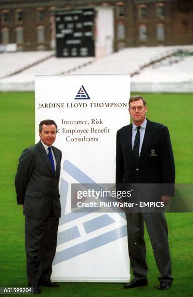 Surrey County Cricket Club's CEO Paul Sheldon and Jardine Lloyd Thompson Corporate Development Director, Duncan Howorth at the AMP Oval.