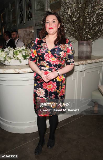 Cast member Katy Wix attends the press night after party for "The Miser" at The National Portrait Gallery on March 10, 2017 in London, England.