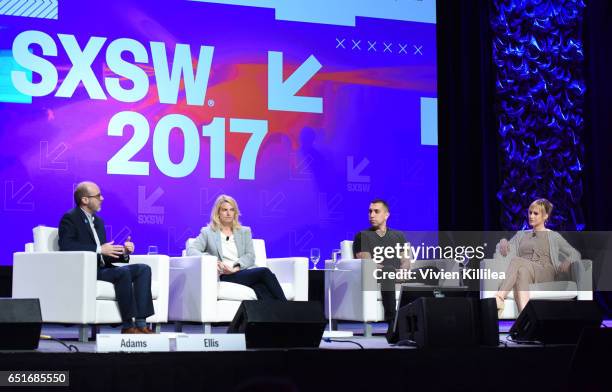 Director of Programs, Transgender Media at GLAAD Nick Adams, GLAAD President and CEO Sarah Kate Ellis, Founder and CEO of Tinder Sean Rad and artist...