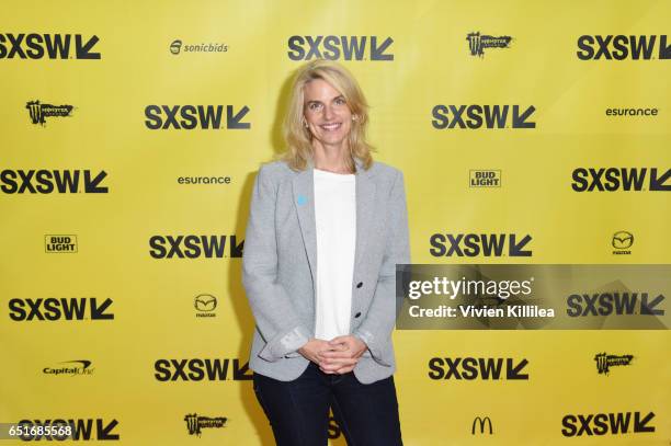 President and CEO Sarah Kate Ellis attends Swiping Right on Inclusivity with Tinder & GLAAD @SXSW 2017 at the Austin Convention Center on March 10,...