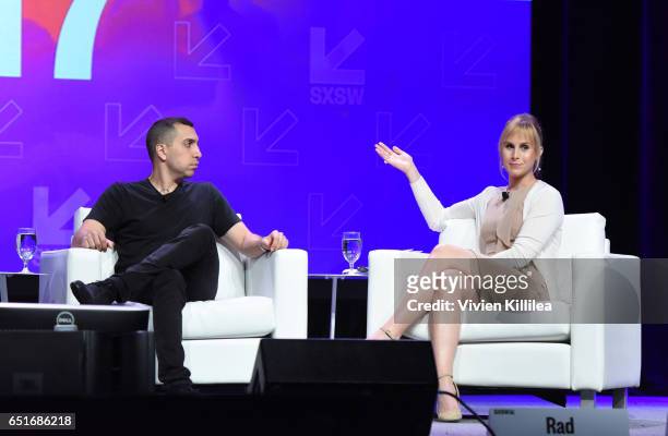 Founder and CEO of Tinder Sean Rad and artist and producer Zackary Drucker speak at Swiping Right on Inclusivity with Tinder & GLAAD @SXSW 2017 at...