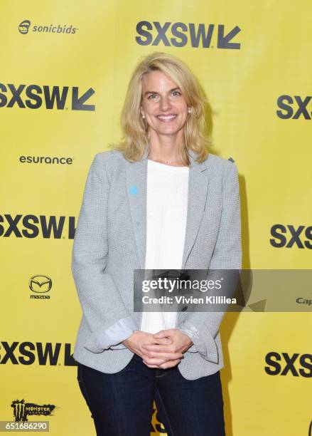President and CEO Sarah Kate Ellis attends Swiping Right on Inclusivity with Tinder & GLAAD @SXSW 2017 at the Austin Convention Center on March 10,...