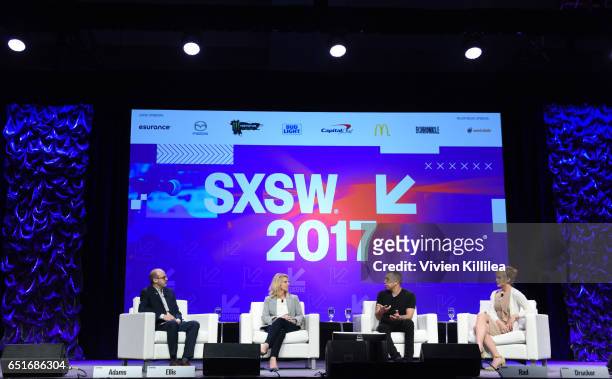 Director of Programs, Transgender Media at GLAAD Nick Adams, GLAAD President and CEO Sarah Kate Ellis, Founder and CEO of Tinder Sean Rad and artist...