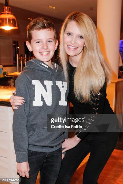 German atress Mirja du Mont and her son Fayn Neven du Mont attend the 'Baltic Lights' charity event on March 10, 2017 in Heringsdorf, Germany. Every...
