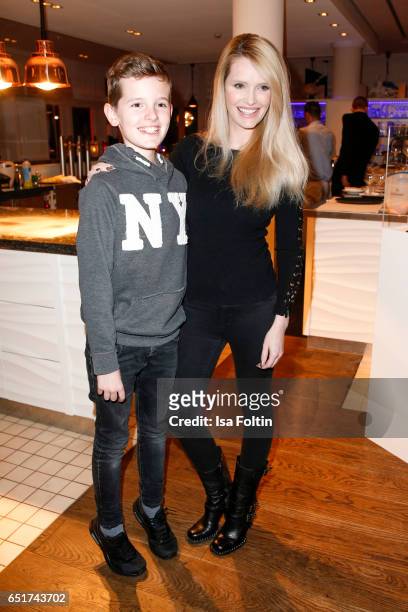 German atress Mirja du Mont and her son Fayn Neven du Mont attend the 'Baltic Lights' charity event on March 10, 2017 in Heringsdorf, Germany. Every...