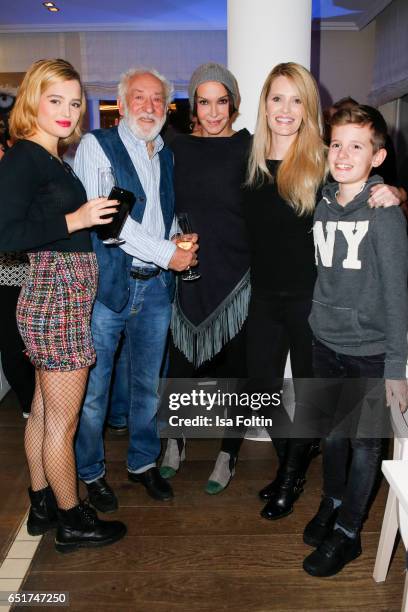 German actor and comedian Dieter Hallervorden, german actress Anouschka Renzi with her daughter Chiara Moon Horst and german actress Mirja du Mont...