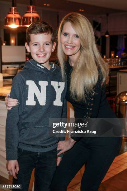 Mirja Du Mont and her son Fayn Neven du Montt attend the 'Baltic Lights' charity event on March 10, 2017 in Heringsdorf, Germany. Every year German...