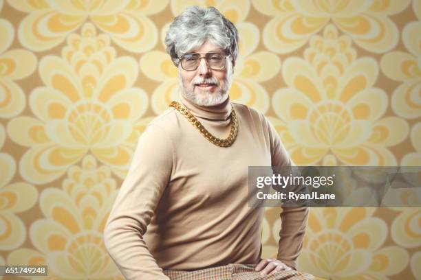 retro seventies style salesman - men doing quirky things stock pictures, royalty-free photos & images