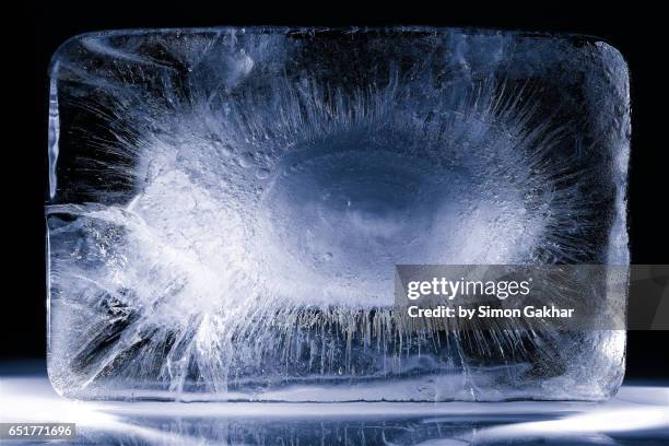 close up photograph of ice sculpture - icicle macro stock pictures, royalty-free photos & images