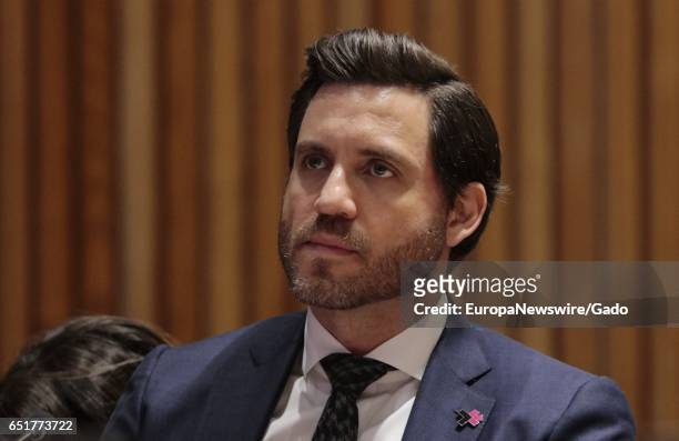 Actor Edgar Ramirez during the Observance of the International Women's Day at UN headquarters in New York, under the theme 'Women in the Changing...