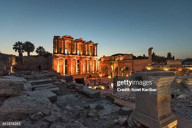 celsius library, ephesus, izmir,turkey - izmir stock pictures, royalty-free photos & images