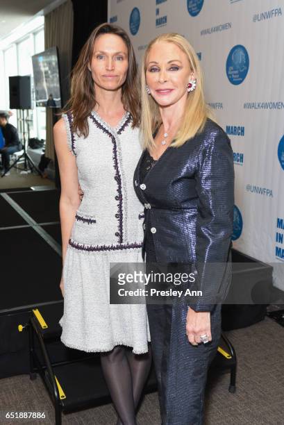 Anne De Carbuccia and Barbara Winston attend The United Nations Women for Peace Association's Annual Awards Luncheon on March 10, 2017 in New York...