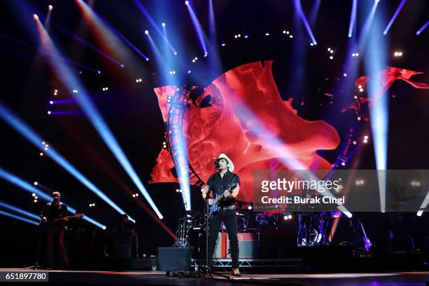 Brad Paisley performs on day one of C2C - Country to Country 2017 festival at the O2 Arena on March 10, 2017 in London, United Kingdom.
