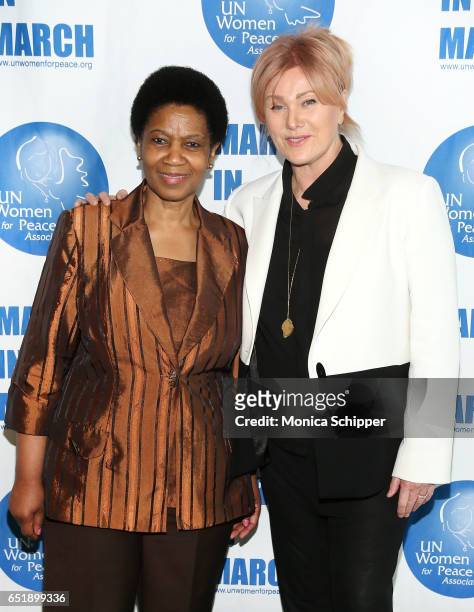 Executive Director of UN Women, Under-Secretary-General of the United Nations and honoree Phumzile Mlambo-Ngcuka and actress and honoree Deborra-Lee...