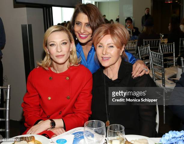 Muna Rihani Al-Nasser, actress and presenter Cate Blanchett, actress and honoree Deborra-Lee Furness attend the 4th Annual UN Women For Peace...