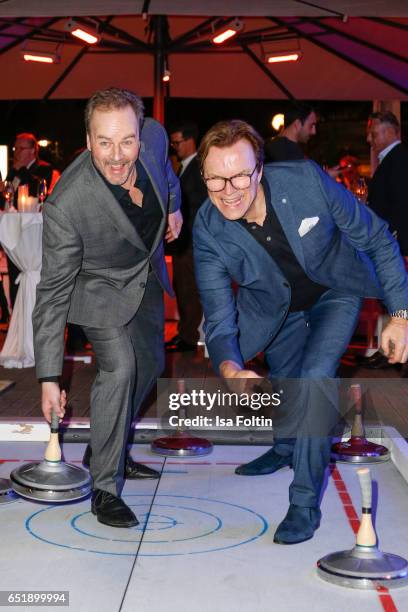 German host Wolfgang Lippert and german actor Till Demtroeder attend the 'Baltic Lights' charity event on March 10, 2017 in Heringsdorf, Germany....