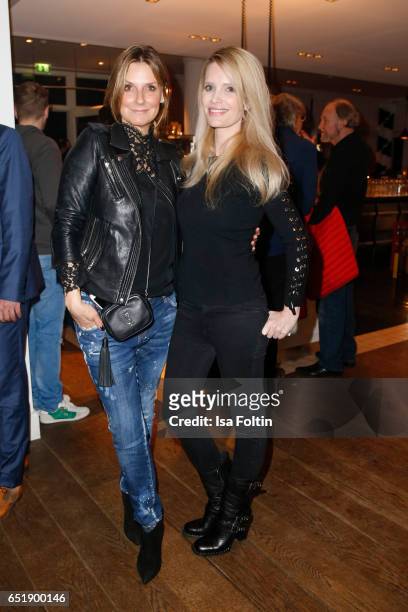 German host and singer Kim Fischer and german actress Mirja du Mont attend the 'Baltic Lights' charity event on March 10, 2017 in Heringsdorf,...