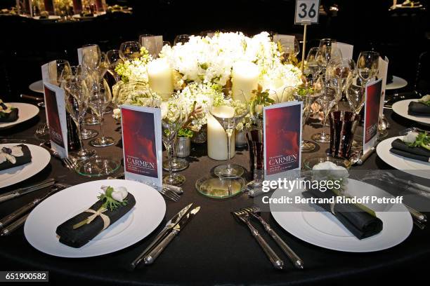 Illustration view during the AROP Charity Gala, with the representation of "Carmen", at Opera Bastille on March 10, 2017 in Paris, France.