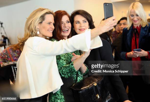Debra Messing and Dayle Haddon attend the 4th Annual UN Women For Peace Association Awards Luncheon at United Nations on March 10, 2017 in New York...