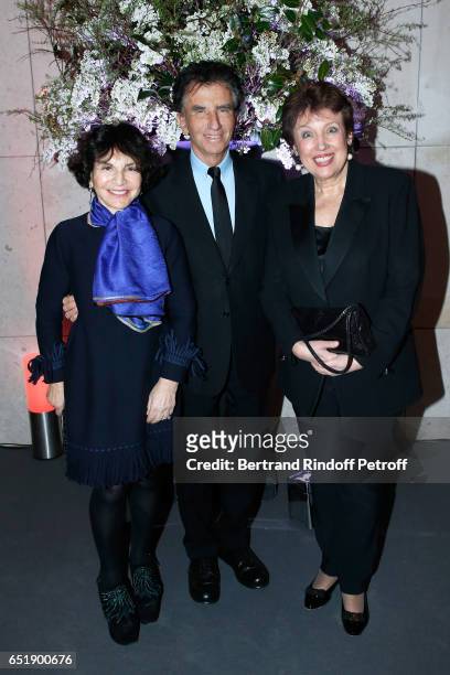 Monique Lang, her husband Jack Lang and Roselyne Bachelot-Narquin attend the AROP Charity Gala, with the representation of "Carmen", at Opera...