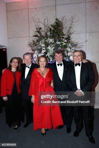 Laure Darcos, Bruno Roger, Isabelle Weill, French Academician Xavier Darcos and President of AROP Jean-Louis Beffa attend the AROP Charity Gala, with...