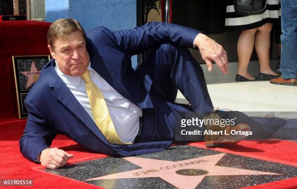 Actor John Goodman Honored With Star On The Hollywood Walk Of Fame on March 10, 2017 in Hollywood, California.