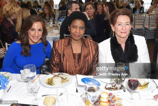 Teresa Priolo, Phumzile Mlambo-Ngcuka and Marijcke Thomson attend The United Nations Women for Peace Association's Annual Awards Luncheon on March...