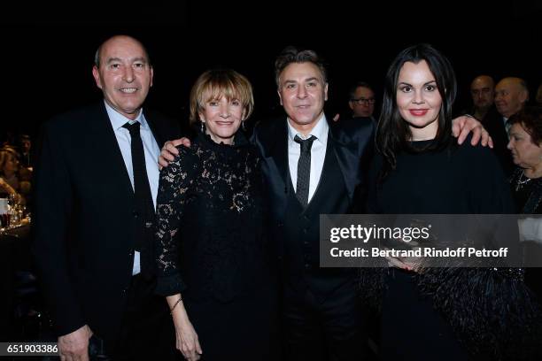 Rachid Khimoune, his companion Eve Ruggieri, Tenor Roberto Alagna and Soprano Alexandra Kurzak attend the AROP Charity Gala, with the representation...