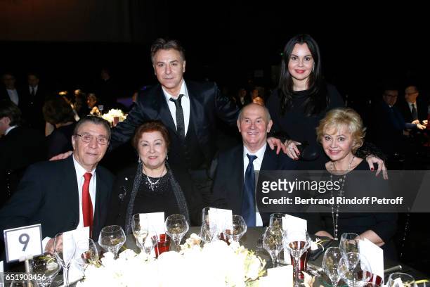 Tenor Roberto Alagna with his parents and Soprano Alexandra Kurzak with her parents attend the AROP Charity Gala, with the representation of...