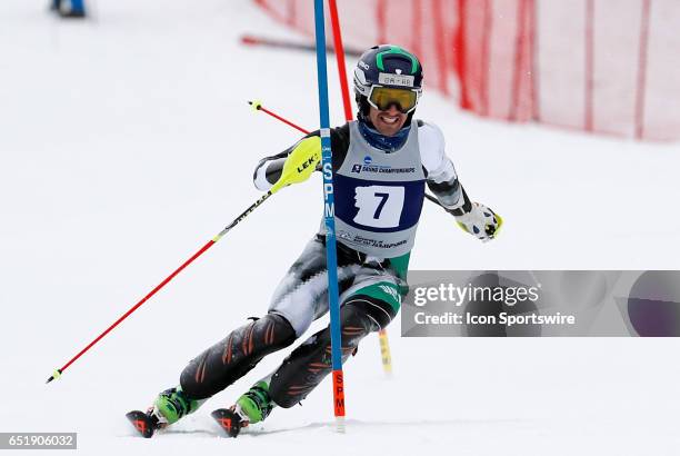 The 4th place finish by Dartmouth College's Thomas Woolson garnered All American First Team honors during the NCAA Men's Slalom Skiing Championship...